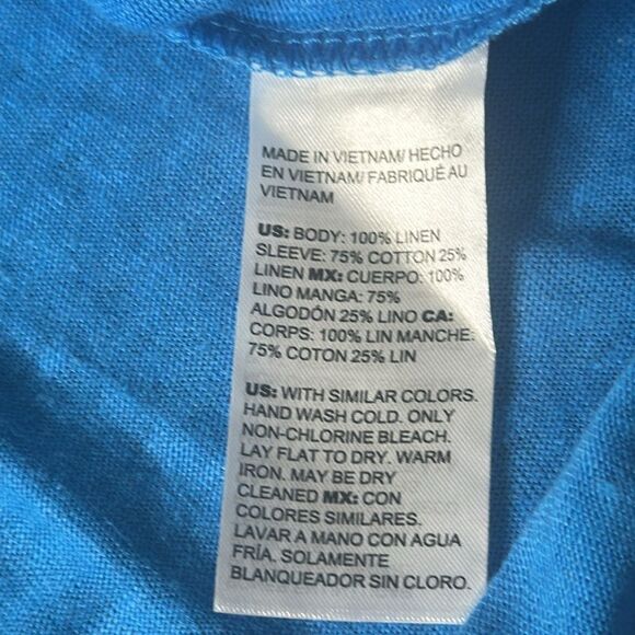 Chicos Sz 4 linen top - Picture 7 of 8